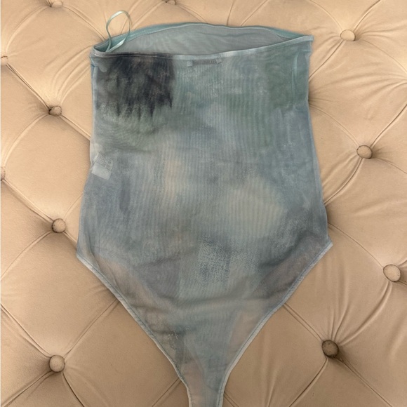 Zara Light Blue Mesh Top - Picture 3 of 5